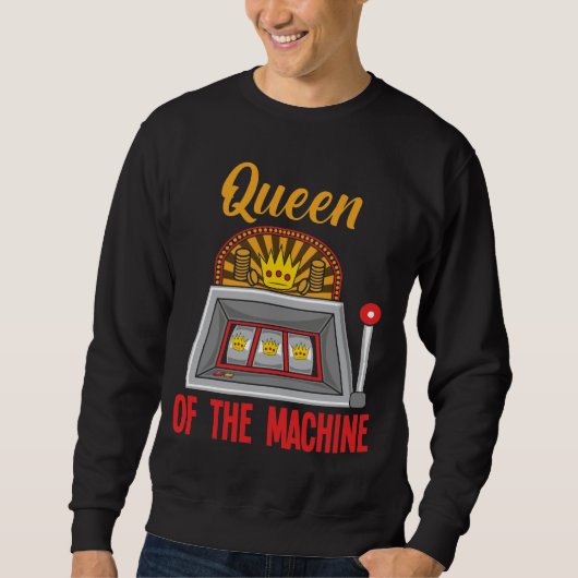 Königin des Spielautomaten Gambler Casino Frau Sweatshirt (Vorderseite)