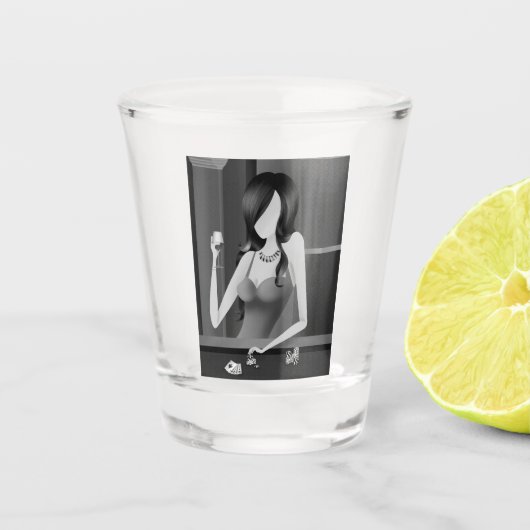 Königin des Spiels - Las Vegas Casino Schnapsglas (Vorderseite)