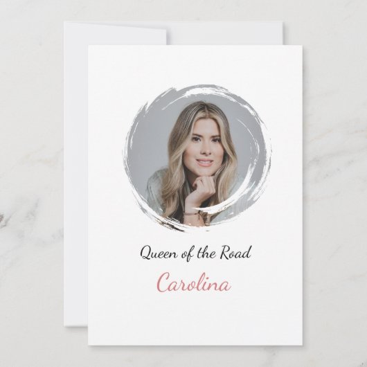 Königin des Straßenfahrers Einladung (Rückseite)