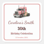 Königin des Straßenfahrers Quadratischer Aufkleber (Vorderseite)