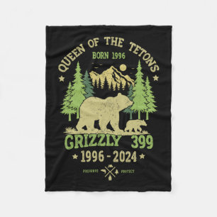 Königin des Tetons Grizzly 9 Nationalpark 1996-2 Fleecedecke
