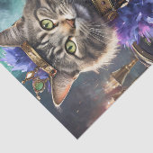 Königin des Tisches, Katze spielt Karten Seidenpapier (Ausschnitt)