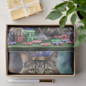 Königin des Tisches, Katze spielt Karten Seidenpapier (Geschenk)