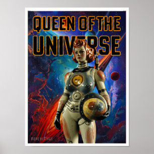 KÖNIGIN DES UNIVERSUMS-SCI-FI-DRUCKS POSTER