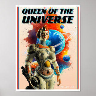 KÖNIGIN DES UNIVERUMS-SCI-FI-DRUCK POSTER
