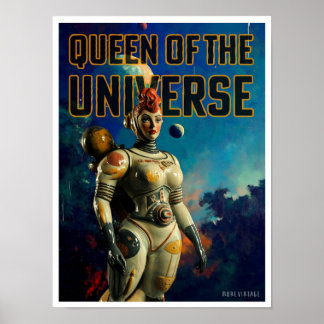 KÖNIGIN DES UNIVERUMS-SCI-FI-DRUCKS POSTER