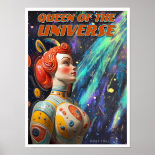 KÖNIGIN DES UNIVERUMS-SCI-FI-DRUCKS POSTER