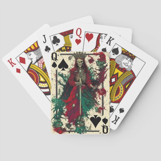 Königin des verfluchten Decks Spielkarten (Rückseite)