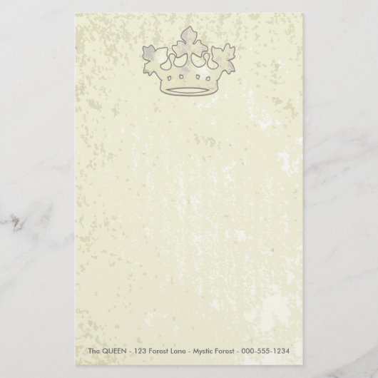 Königin des Waldes Briefpapier (Vorderseite)