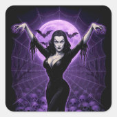 Königin des Web Vampire Gothic Sticker - Lila (Vorderseite)