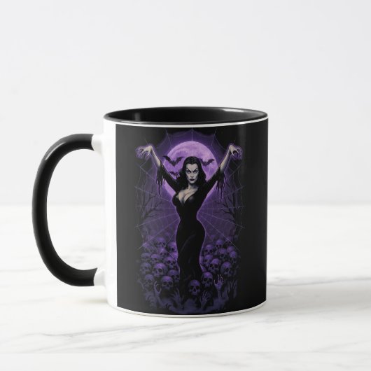 Königin des Webs - Gotische Vampire-Tasse Tasse (Links)