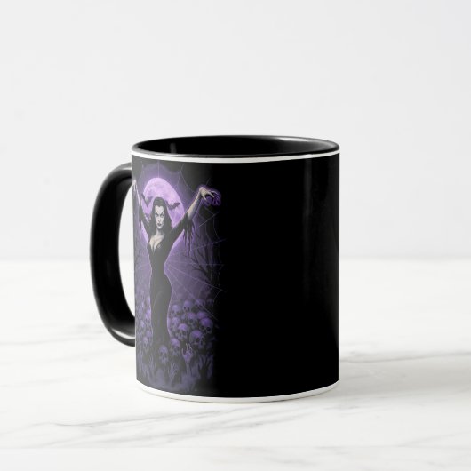 Königin des Webs - Gotische Vampire-Tasse Tasse (Vorderseite Links)
