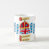 Königin-Diamant-Jubiläumsemblem Kaffeetasse (Mittel)