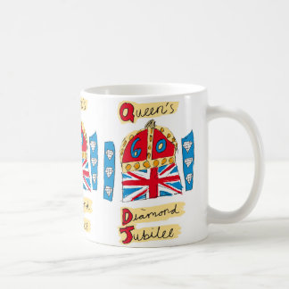 Königin-Diamant-Jubiläumsemblem Kaffeetasse
