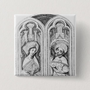 Königin Eleonor und Henry III, altes genommen Button
