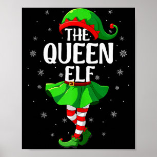 Königin-Elf-Weihnachten Mädchen Frauen Elf-Truppe Poster