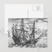 Königin Elisabeth-Galeon Postkarte (Vorne/Hinten)