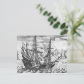 Königin Elisabeth-Galeon Postkarte (Stehend Vorderseite)