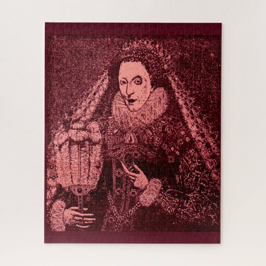 Königin Elisabeth I. in Rosa Puzzle (Vertikal)
