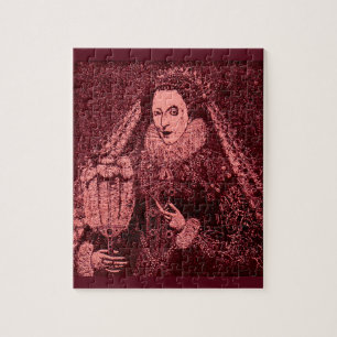 Königin Elisabeth I. in Rosa Puzzle