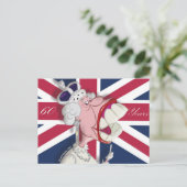 Königin Elisabeth II Cartoon Karikatur Postkarte 6 (Stehend Vorderseite)