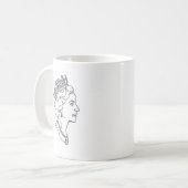 Königin Elisabeth Profil Kaffeetasse (Vorderseite Links)