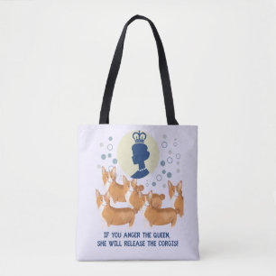 Königin Elisabeth & Whimsical Brigade von Corgi Hu Tasche