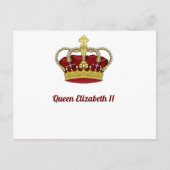 Königin Elizabeth 11 Crown Postkarte (Vorderseite)