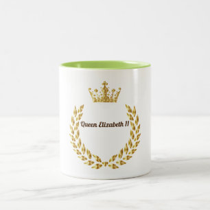 Königin Elizabeth 11 Crown Zweifarbige Tasse