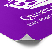 Königin Elizabeth 11 Regierung von 70 Jahren Poster (Ecke)