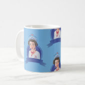 Königin elizabeth 2 kaffeetasse (Vorderseite Links)