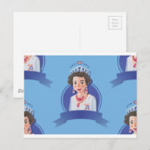 Königin elizabeth 2 postkarte (Vorne/Hinten)