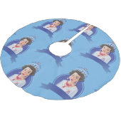 Königin elizabeth 2 xmas Weihnachtsbaumrock Polyester Weihnachtsbaumdecke (Schrägansicht)