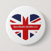 Königin Elizabeth 70. Jubilee 2022 Button (Vorderseite)