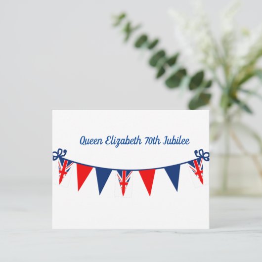 Königin Elizabeth 70. Jubilee Postkarte (Stehend Vorderseite)