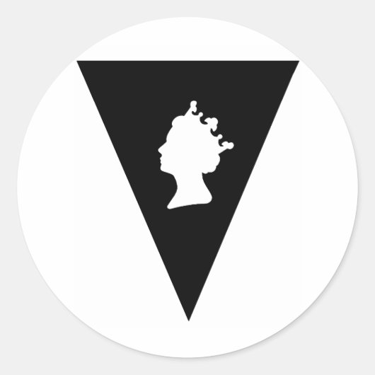 Königin elizabeth Diamantjubiläum Runder Aufkleber (Vorderseite)