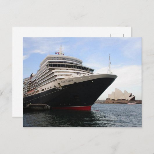 Königin Elizabeth dockt auf der Postkarte der Circ (Vorne/Hinten)