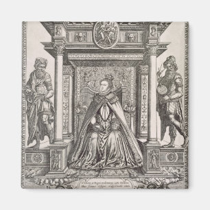 Königin Elizabeth I (1533-1603) als Schutzpatron v Magnet