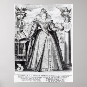 Königin Elizabeth I 1596 Poster