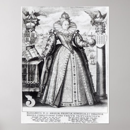 Königin Elizabeth I 1596 Poster (Vorne)