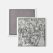 Königin Elizabeth I. bei einer Jungtierjagd Magnet (Vorderseite/Rückseite)