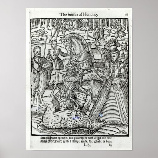 Königin Elizabeth I. bei einer Jungtierjagd Poster (Vorne)