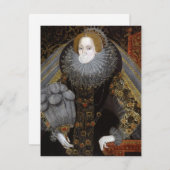 Königin Elizabeth I. bläst ein weißes Kaugummi (Vorne/Hinten)