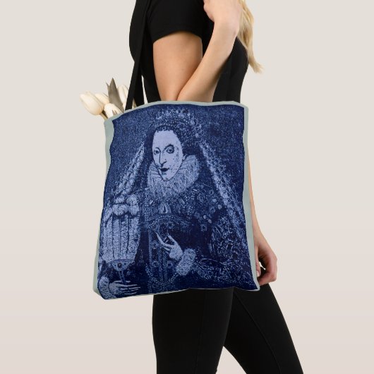 Königin Elizabeth I. blau Tasche (Von Nahem)