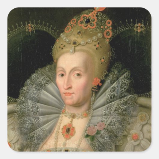Königin Elizabeth I (Büstenbild) (siehe auch Quadratischer Aufkleber (Vorderseite)