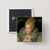 Königin Elizabeth I (Fehlschlaglängenporträt) Button (Vorne & Hinten)