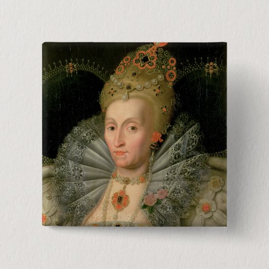 Königin Elizabeth I (Fehlschlaglängenporträt) Button (Vorderseite)