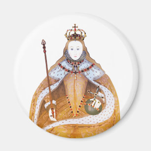 Königin Elizabeth I. - historische Illustration Magnet