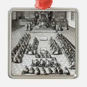 Königin Elizabeth I im Parlament Silbernes Ornament