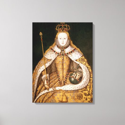 Königin Elizabeth I. in Coronation Robes Leinwanddruck (Vorderseite)